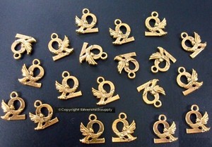 Authentic ANGEL Charms, Pendants, Earrings, Dangles, 20 Ant Gold plated Zinc CFP123