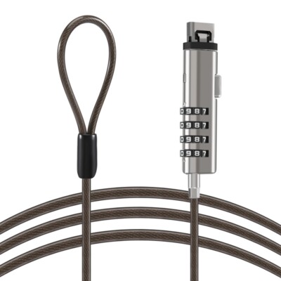 4 Digital Universal Lock USB Laptop Security Cable Lock for Computer Q7Y79106