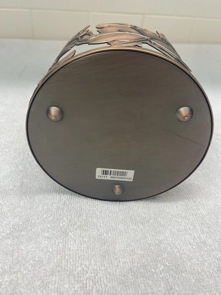 Candelabro Bath & Body Works hojas de otoño 3 mechas bronce metal cepillado RARO Foto 4 de 4