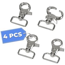 4Pcs Heavy Duty Swivel Snap Hooks 2.2" Carabiner Clip for Dog Tag Lanyard Keys
