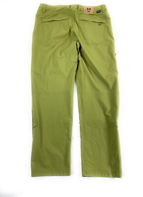 NWT Patagonia Men's Quandary Nylon DWR Roll Cuff Green Outdoor Pants 34x30