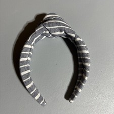 Blue  White Striped Knotted Front Top Headband A New Day Dusty Adult Accessory