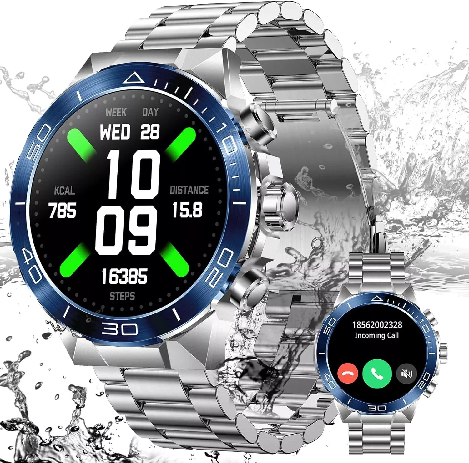 Smart Watch Men Women with Phone Function Wristwatch for iPhone Samsung Huawei