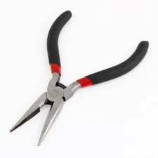 Black Grip Wire Cable Cutting Stripping Needle Nose Plier 5" Length