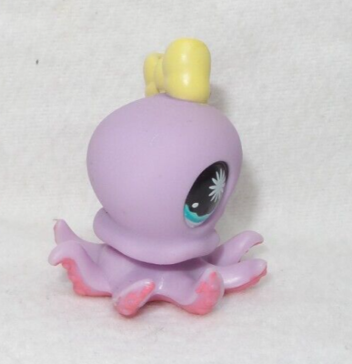Figurine LPS Littlest Pet Shop 862 - Pieuvre Violette Avec Accessoire - Très Bon état - Collection