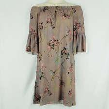 Boho Bird Size 0 XS 6-8 Off Shoulder Purple Sheath Dress Elasticated Neckline