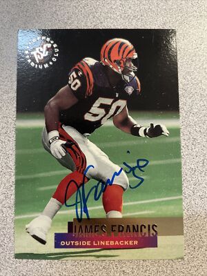 1995 Stadium Club James Francis Autographed Card #128 Cincinnati Bengals A-177
