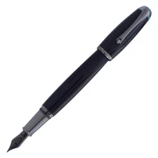 Monteverde Super Mega Fountain Pen in Carbon Fiber w/ Gunmetal Trim - Extra Fine