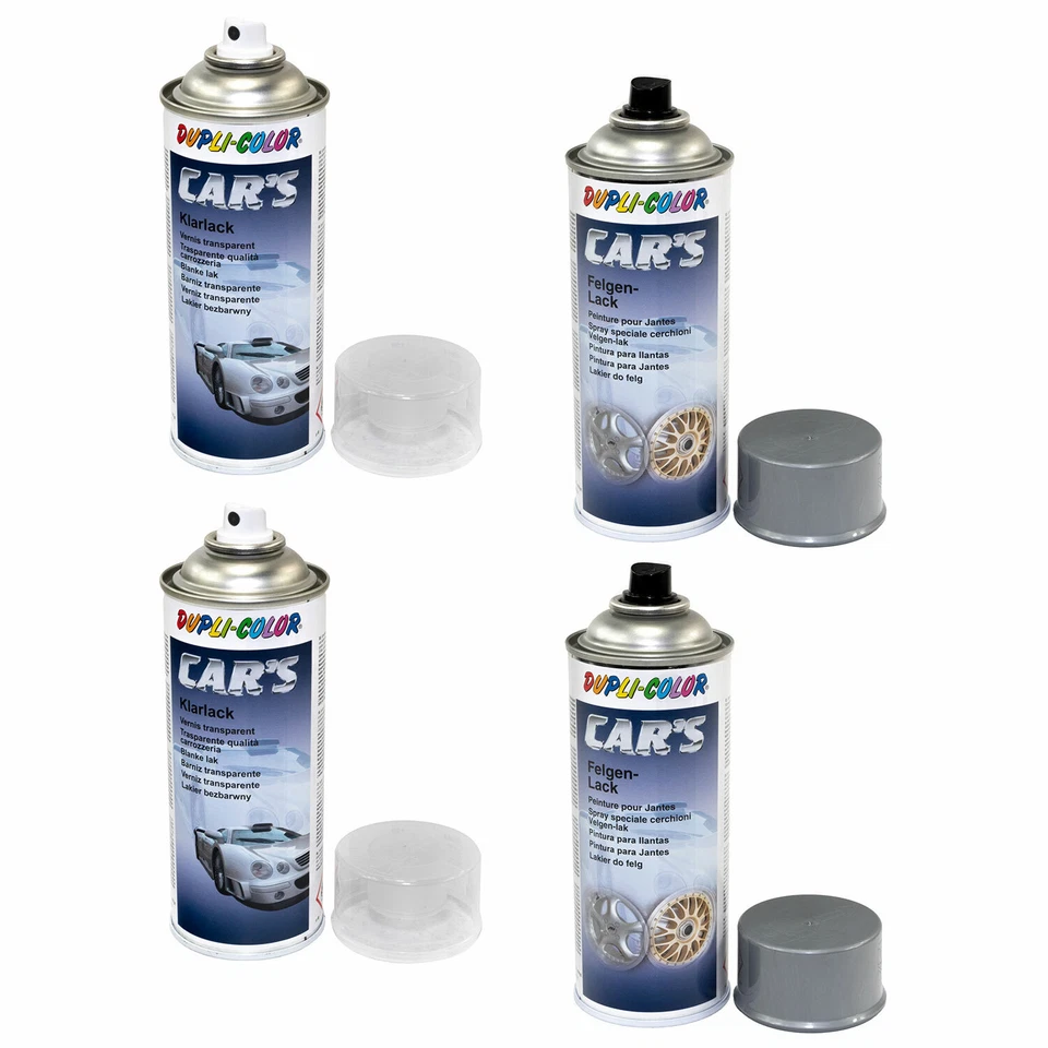 Felgenlack Spray Dupli Color 385919 Silber 2x 400 ml + Klarlack 385858 2x 400 ml - Bild 2 von 4