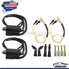 2x Ignition Coils & Spark Plug Caps For Suzuki GS550 GS650 GS750 850 1000 1100