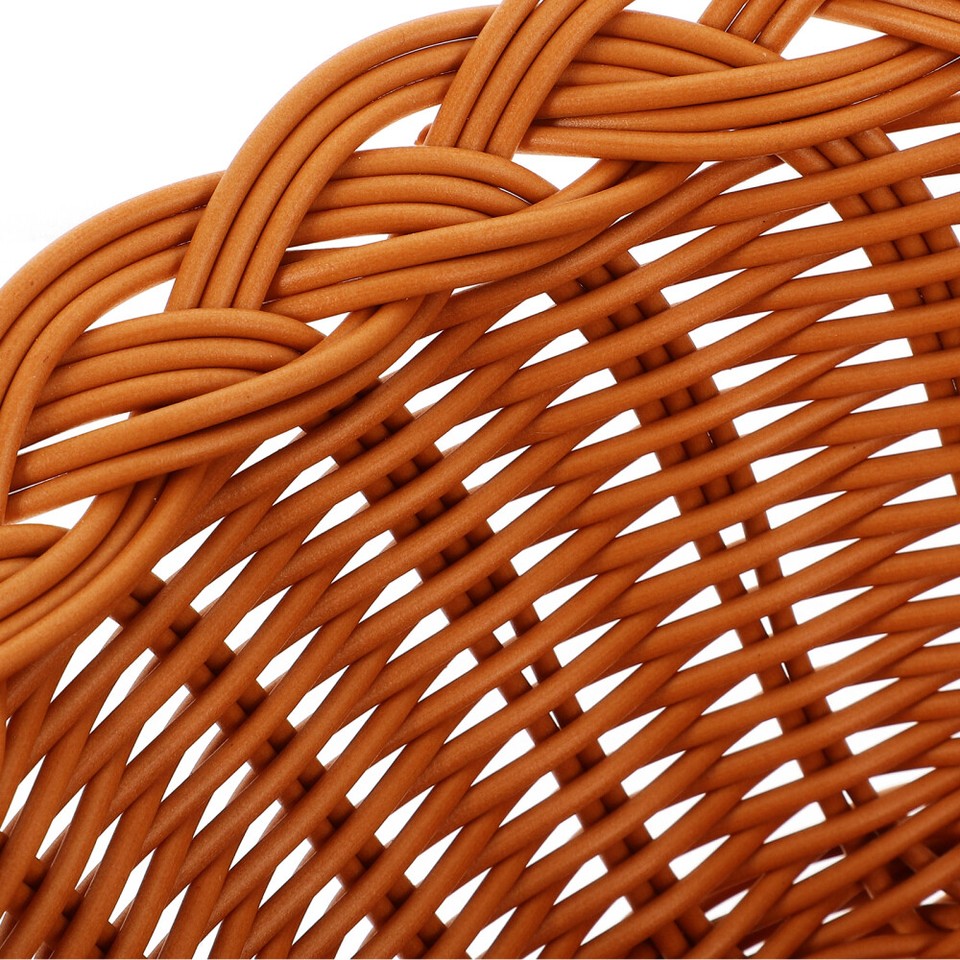 5pcs Woven Bread Basket Multifunction Storage Basket Woven Fruit Basket