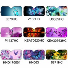Butterfly Car Windshield Sun Shade Front Window UV Block Protection Sun Visor