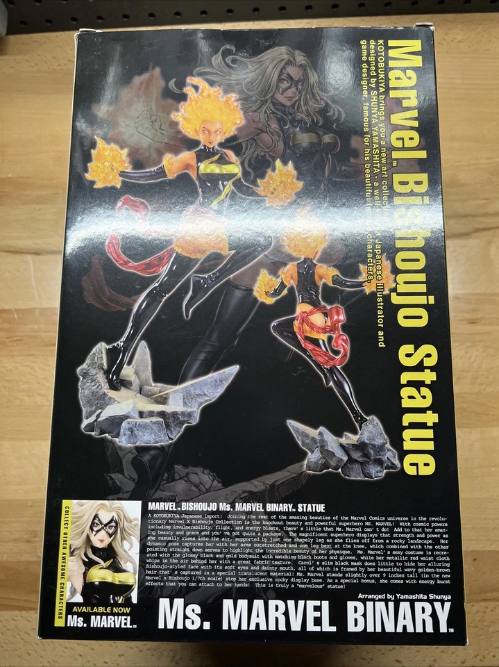 Estatua Binaria Ms. Marvel Kotobukiya Marvel Bishoujo Edición Limitada - Nueva/Sellada Foto 3 de 4