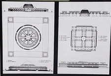Plans By Jean-Nicolas-Louis Durand, Magic Lantern Glass Slide