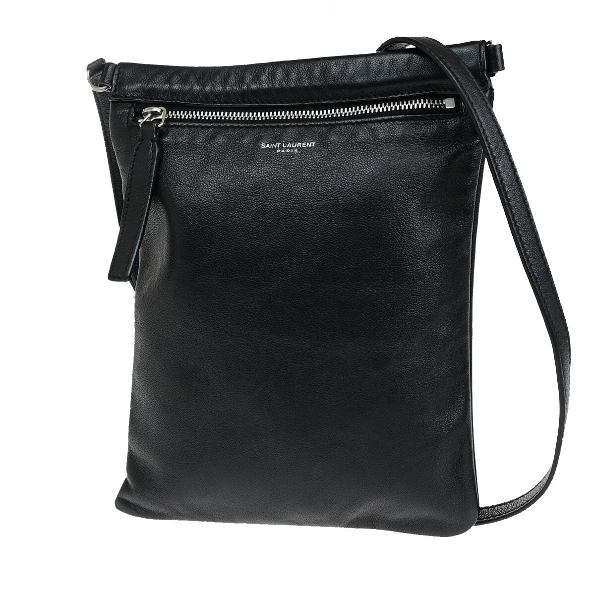 SAINT LAURENT PARIS Logo Crossbody Shoulder Bag Soft Leather SAINT LAURENT PARIS Logo Crossbody Shoulder Bag Soft Leather