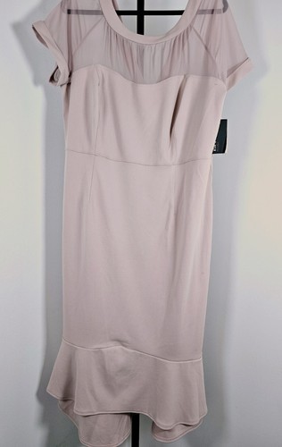En Focus Studio Plus Rose Pink Short Sleeve Dress - Size 20W