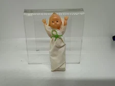Vintage Quints Honk Kong Plastic Baby Figure With Original Blanket 2.5" Tall