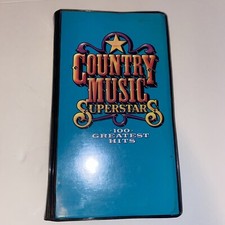 Country Music Superstars 100 Greatest Hits Cassette 1990 Box Set 6 Cassettes