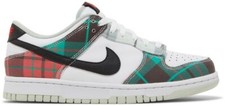 Nike Dunk Low SE Grade School Tartan Plaid DV8919-100 Youth Size