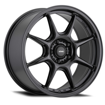 (1) 17x8 +38 Konig Lockout 5x100 Gloss Black Wheel