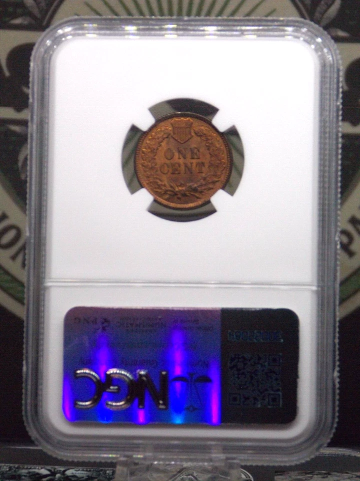 Centavo cabeza india 1890 1 c NGC MS64 RB #039 rojo marrón BU sin circular ECC&C, Inc. Foto 4 de 4