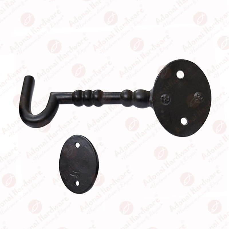 "Shemer Antique Cast Iron Cabin Hook and Eye Safety Window Latch (Matte