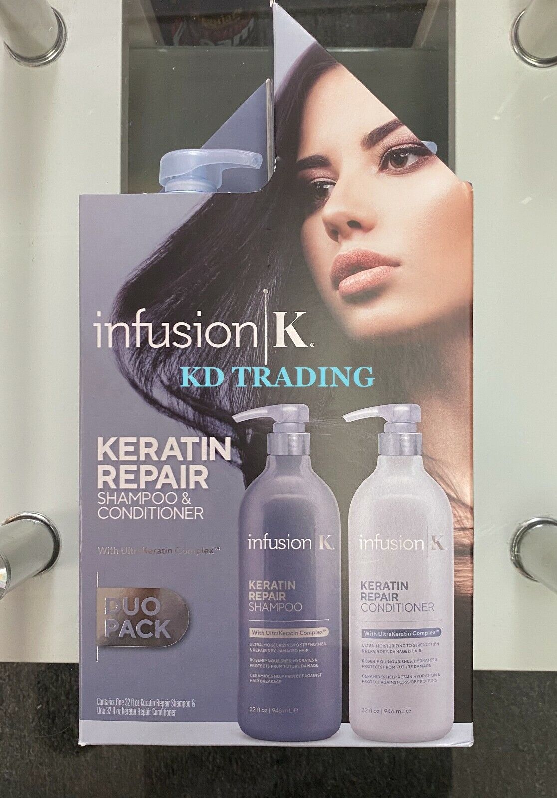 2-Pk) Infusion K ~ KERATIN REPAIR SHAMPOO & CONDITIONER Ultra-Keratin  Complex