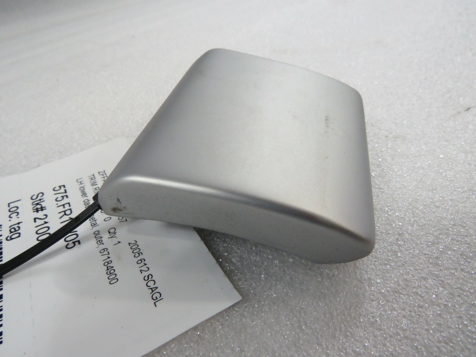 Ferrari 612 Scaglietti, LH, Lower Outer Dash Trim Ring, Metal, Used, 67184900