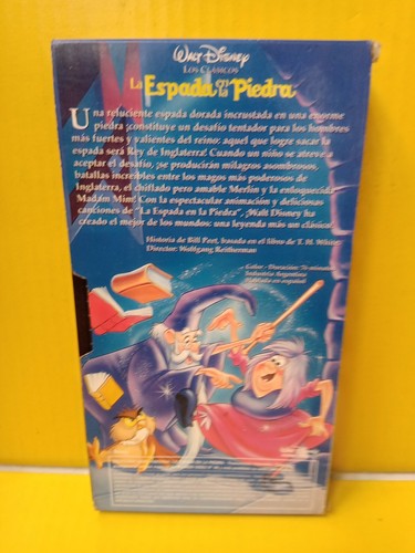 De Colección VHS Años 90 Disney La Espada en la Piedra 1963 Lenguaje Español Pal-n ARGENTINA - Imagen 4 de 5