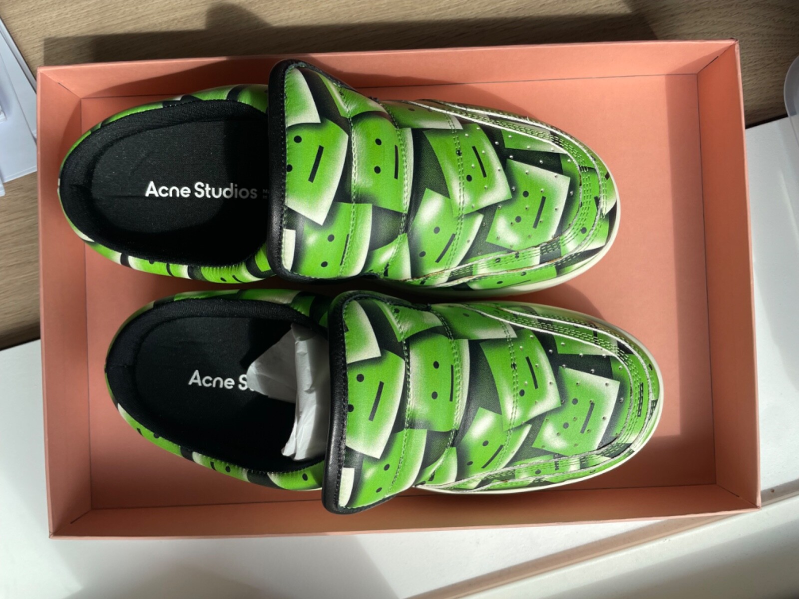 Acne Studios green and black slip-on sneakers bnwt RRP £360 image 2