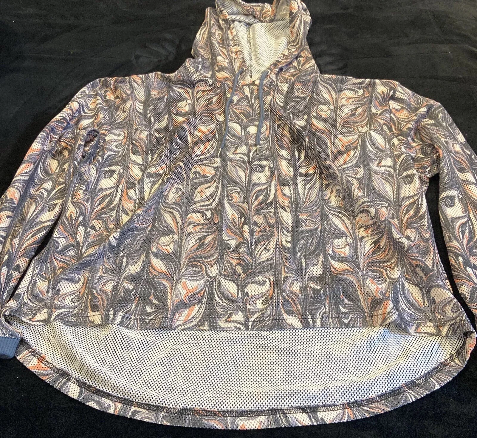 free-people-movement long sleeve mesh cut out back athletic hoodie