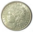 1882 $1 Morgan Silver One Dollar US Coin Philadelphia AU
