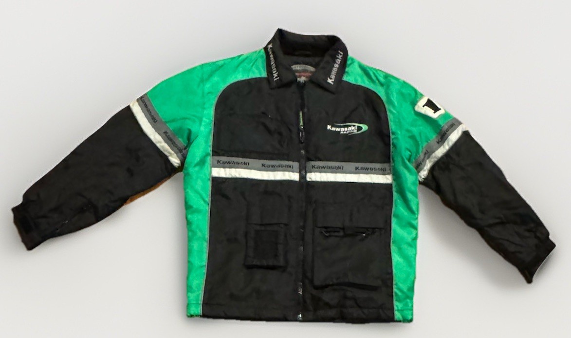 Vintage Kawasaki Racing Team Pit Crew Jacket S Eckl  Motorcycle 90s Y2K Rare image 2