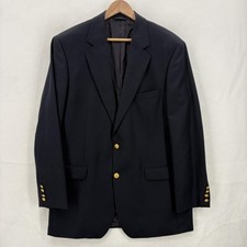Brooks Brothers Blazer Mens 42 Long Navy Wool Cashmere Gold Button Sport Coat