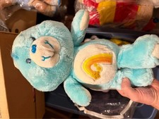 Vintage 1983 Care Bears Wish Bear Plush Kenner Blue Rainbow Star 13  