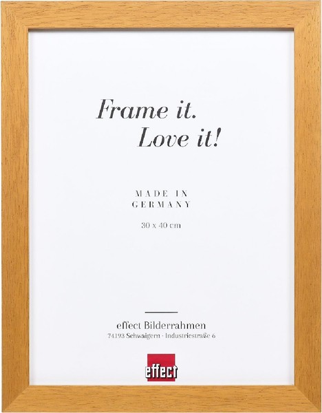 Effect Holz-Bilderrahmen Profil 52 Eichefarben 50X60 Cm Normalglas-image