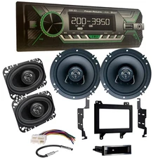Single DIN AM/FM Radio + Dash & Door Speakers for 1994-1997 Chevy S-10 Pickup