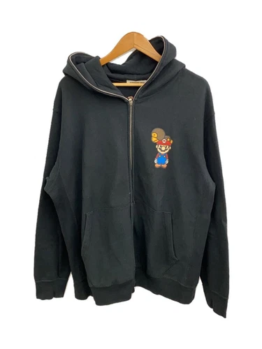 A BATHING APE (BAPE) Felpa con cappuccio zip A BATHING APE nera XL usata