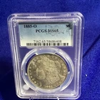 Morgan 1885-O PCGS MS65 New Orleans Silver $1 Coin 0.9 Fineness KM#110 Business