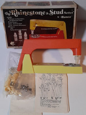 Vintage 1974 Ronco The Rhinestone  Stud Setter Bedazzler With Accessories
