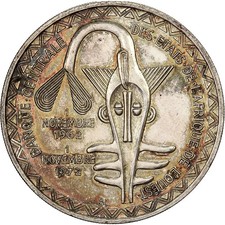 [#1121370] West African States, 500 Francs, 1972, Silver, MS, KM:7