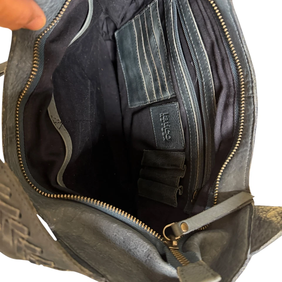 Latico Mason Tote Crossbody Leather Purse Satchel Shoulder Bag Gray bv - Image 4 of 4