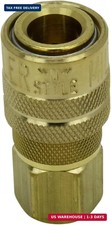Industrial Coupler 1/4" NPT Female Brass, M-STYLE Quick Connect Air Coupler, S-7