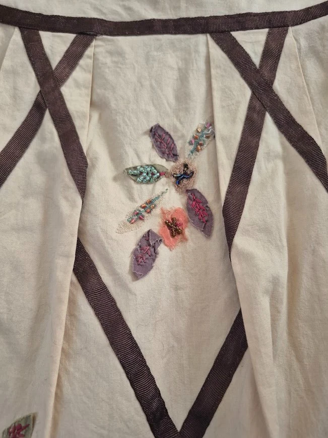 Falda Mix Nouveau New York Tostada Moca Forrada Midi Línea A Floral Talla 10 Foto 4 de 4