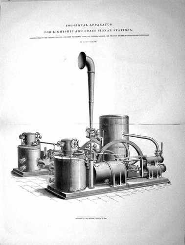 Old 1883 Fog-Signal Apparatus Lightship Coast Signal Stations IngreyVictorian