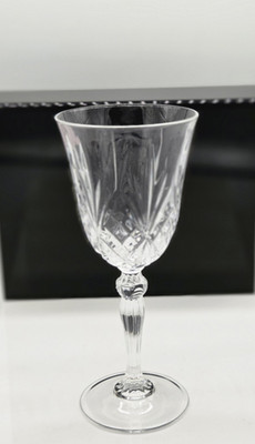Set of 4 Cut Crystal Melodia Wine Goblets / Glasses RCR Cristalleria Italiana