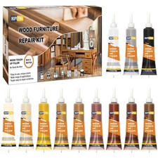 Holz Reparaturset 12 Farben Laminat Parkett Ausbesserung Set f&uuml;r M&ouml;bel & Boden