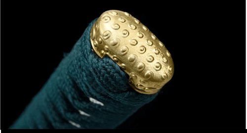 Espada Samurai Japonesa Hecha a Mano Katana Primavera Acero Laca Negra Saya Latón Ajuste - Imagen 7 de 10