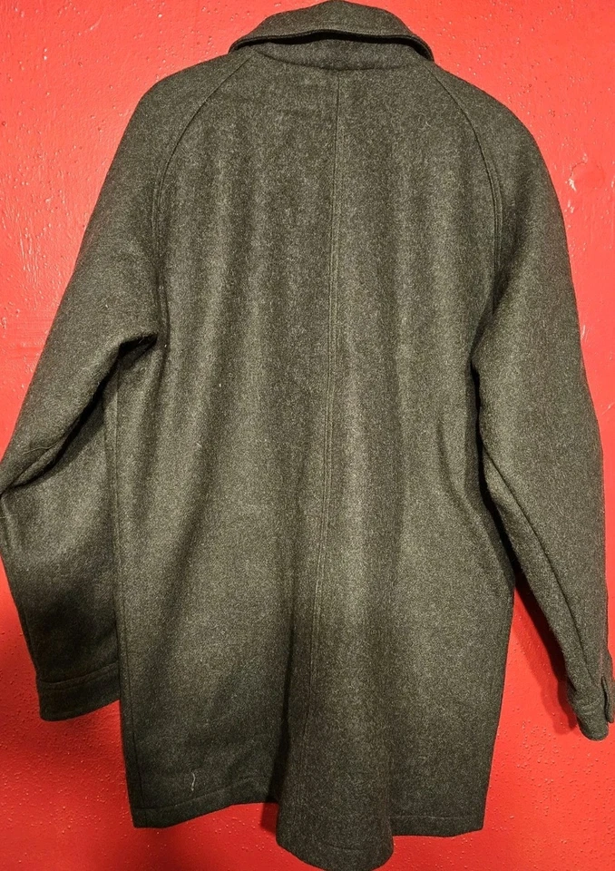 Vintage 80s Eddie Bauer Mackinaw Cruiser Coat 100% Wool Excellent Size MT - Image 2 of 3