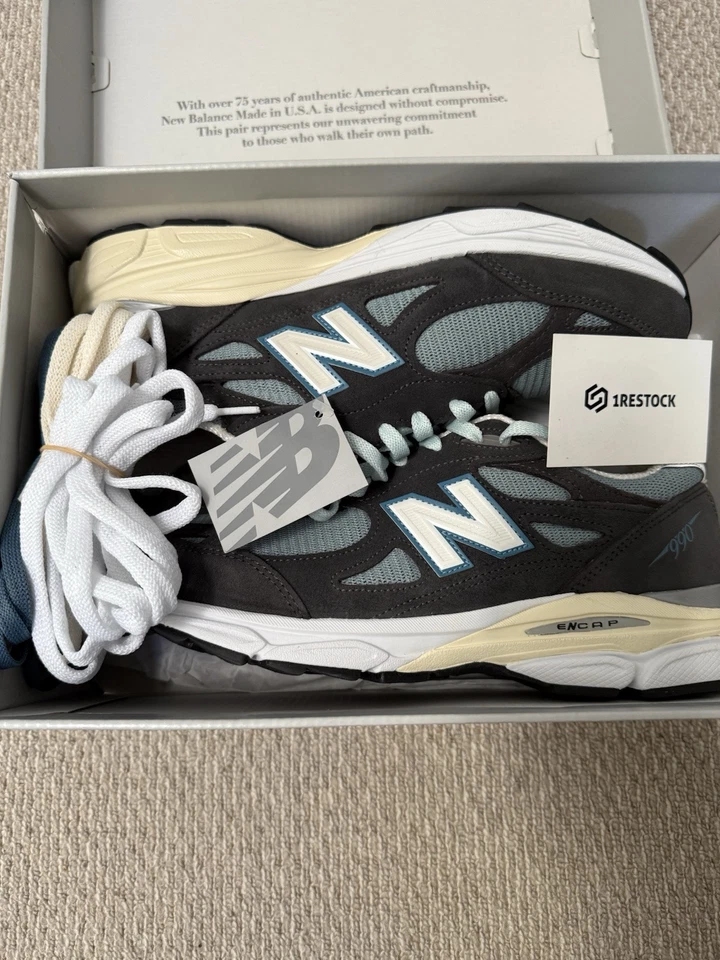 New Balance 990 V3 KITH Steel Blue Grey UK 10 US 10.5 MK990KS3 Ronnie Fieg - Image 3 of 4
